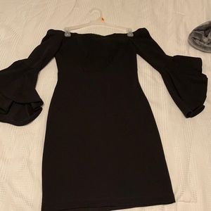 Black off the shoulder dress